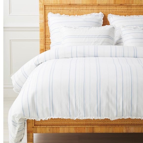 Serena & Lily Bedding New Serena And Lily Oyster Bay Stripe Duvet